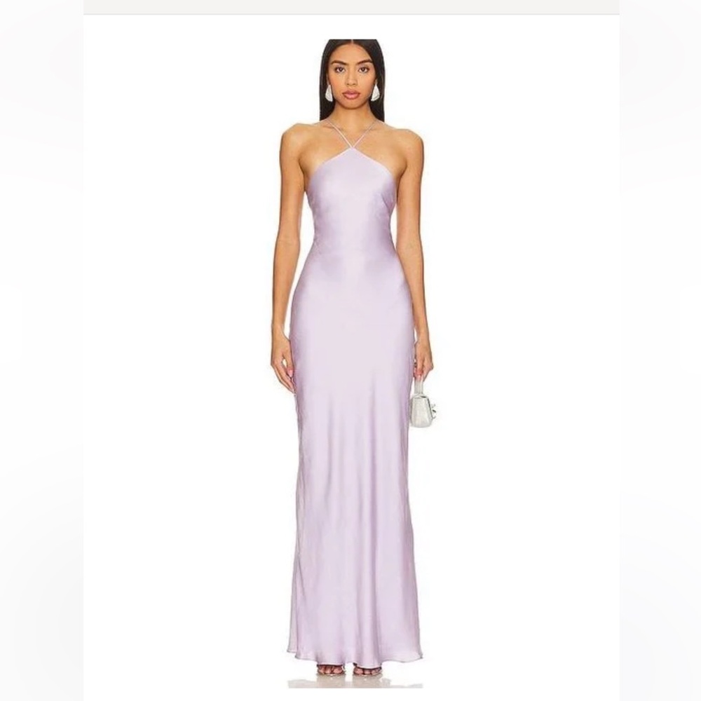 Line & Dot Lilac Slip Maxi Dress